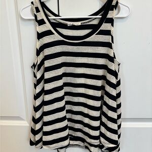 Anthropologie’s On The Road Navy and White Striped Women's Tank Top - size small